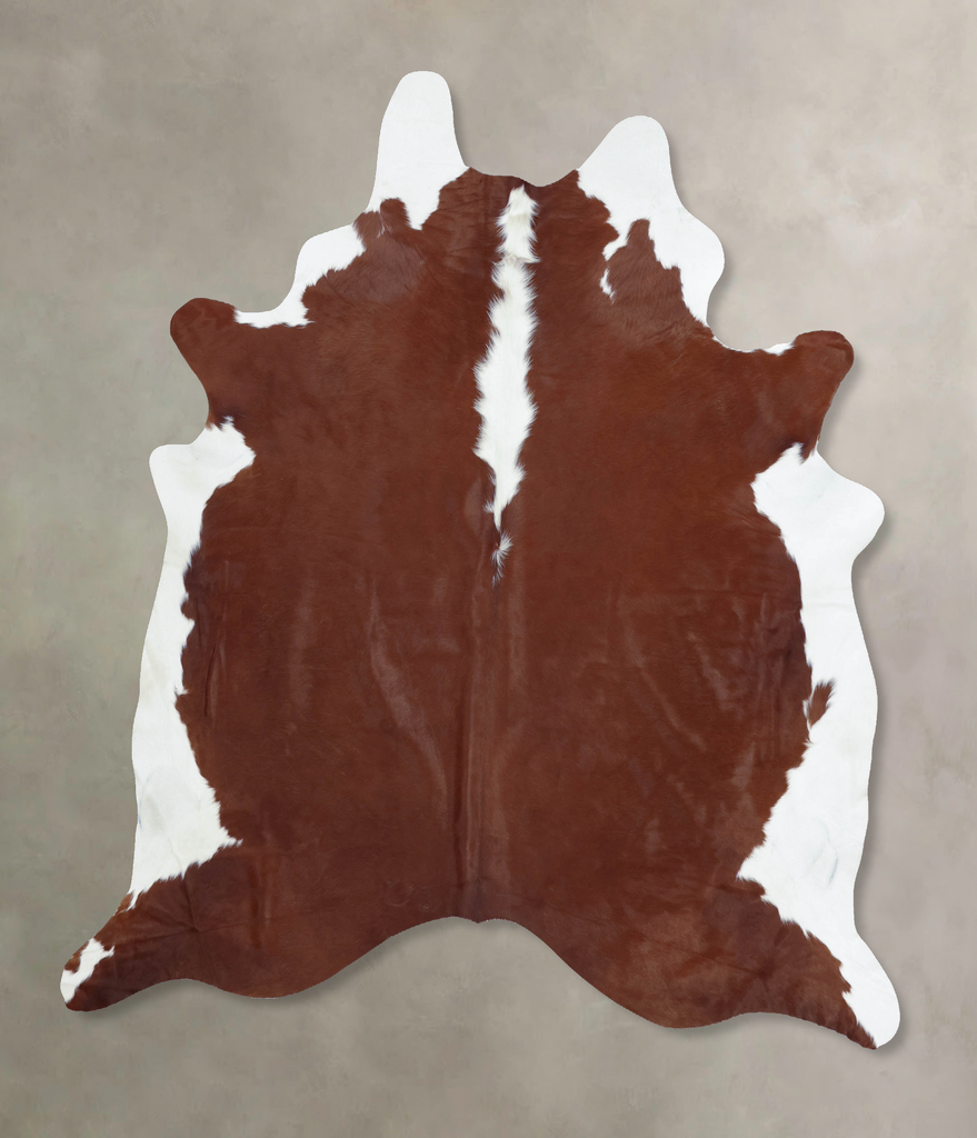 Hereford XX-Large Brazilian Cowhide Rug 8'3"H x 7'1"W #B8701 by Hudson Hides