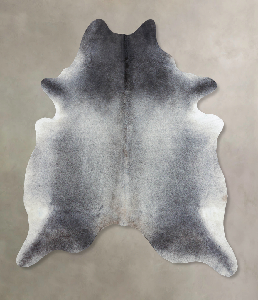 Medium Grey XX-Large Brazilian Cowhide Rug 8'6"H x 7'1"W #B8726 by Hudson Hides