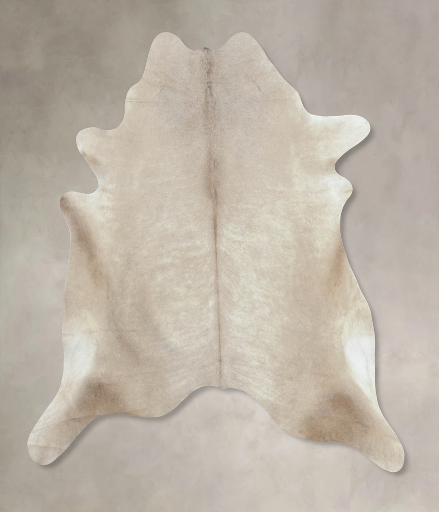 Champagne X-Large Brazilian Cowhide Rug 7'2"H x 6'7"W #B8764 by Hudson Hides