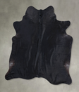 Solid Black XX-Large Brazilian Cowhide Rug 7'10"H x 6'10"W #B8807 by Hudson Hides