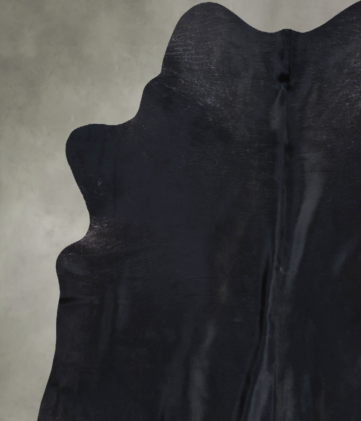 Solid Black XX-Large Brazilian Cowhide Rug 7'10"H x 6'10"W #B8807 by Hudson Hides