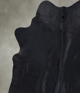 Solid Black XX-Large Brazilian Cowhide Rug 7'10"H x 6'10"W #B8807 by Hudson Hides