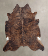 Dark Brindle X-Large Brazilian Cowhide Rug 6'7"H x 6'6"W #B8878 by Hudson Hides