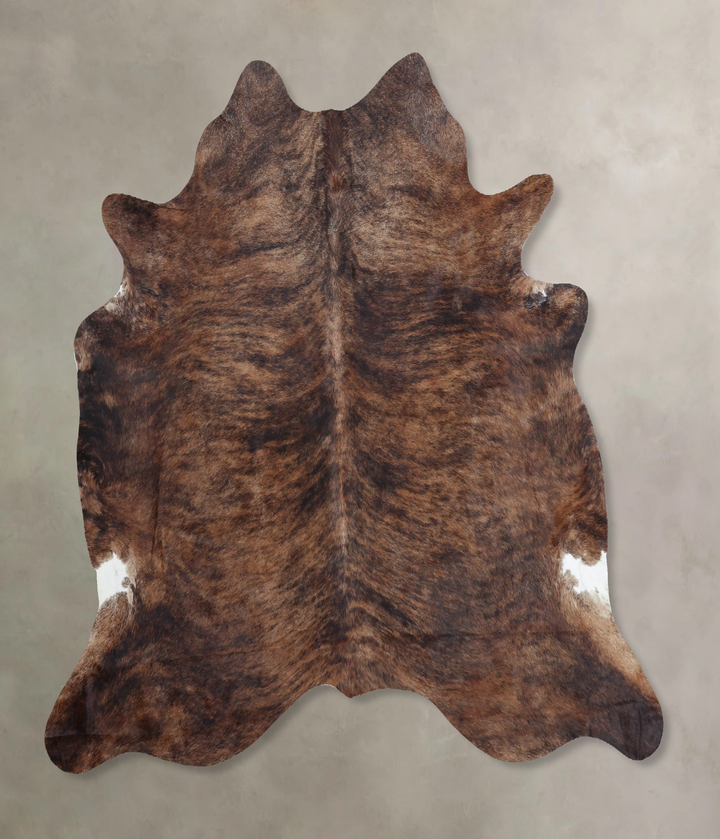 Dark Brindle X-Large Brazilian Cowhide Rug 6'7"H x 6'6"W #B8878 by Hudson Hides