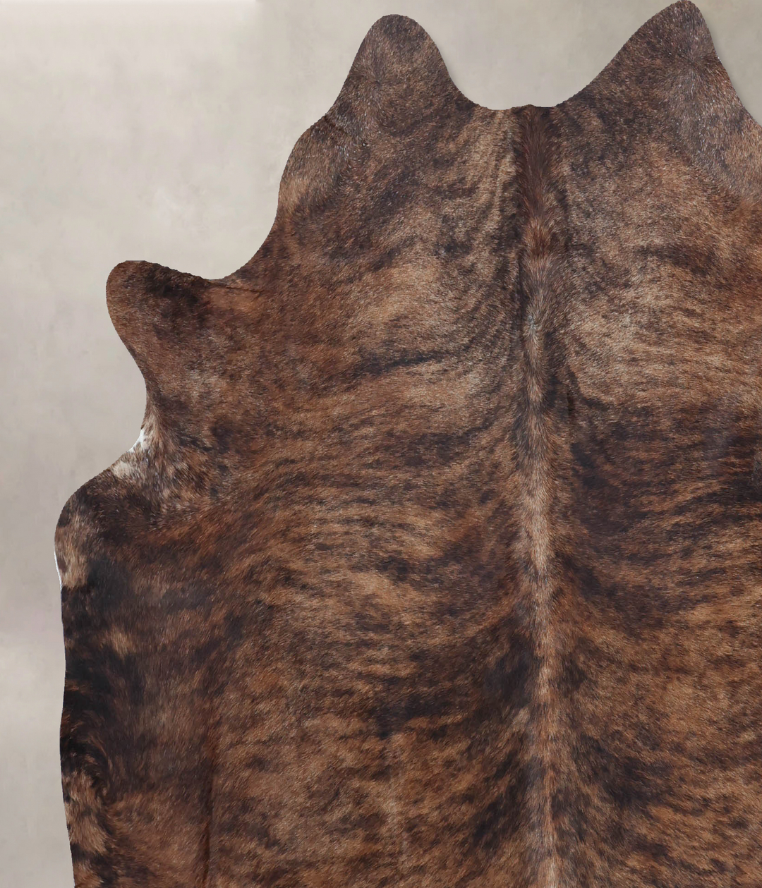 Dark Brindle X-Large Brazilian Cowhide Rug 6'7"H x 6'6"W #B8878 by Hud