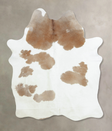Brown and White X-Large Brazilian Cowhide Rug 7'6"H x 5'9"W #B8896 by Hudson Hides