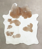 Brown and White X-Large Brazilian Cowhide Rug 7'6"H x 5'9"W #B8896 by Hudson Hides