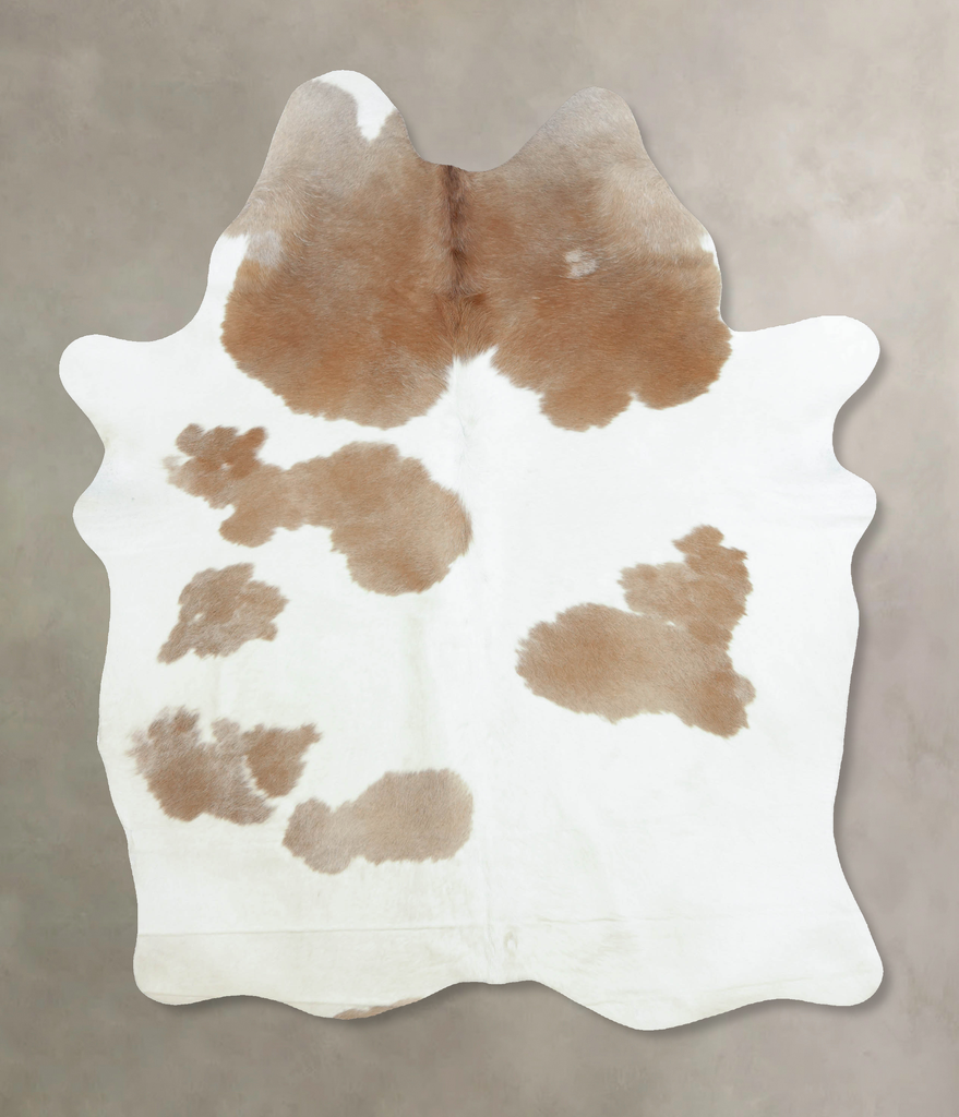Brown and White X-Large Brazilian Cowhide Rug 7'6"H x 5'9"W #B8896 by Hudson Hides