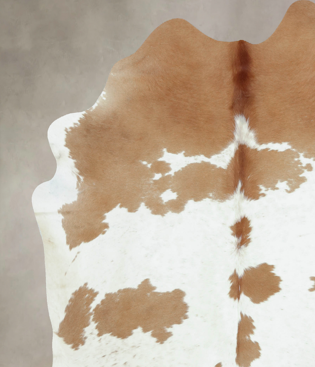Beige and White XX-Large Brazilian Cowhide Rug 8'0"H x 6'4"W #B8923 by