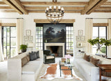 Beige and White XX-Large Brazilian Cowhide Rug 8'4"H x 6'11"W #B8924 by Hudson Hides