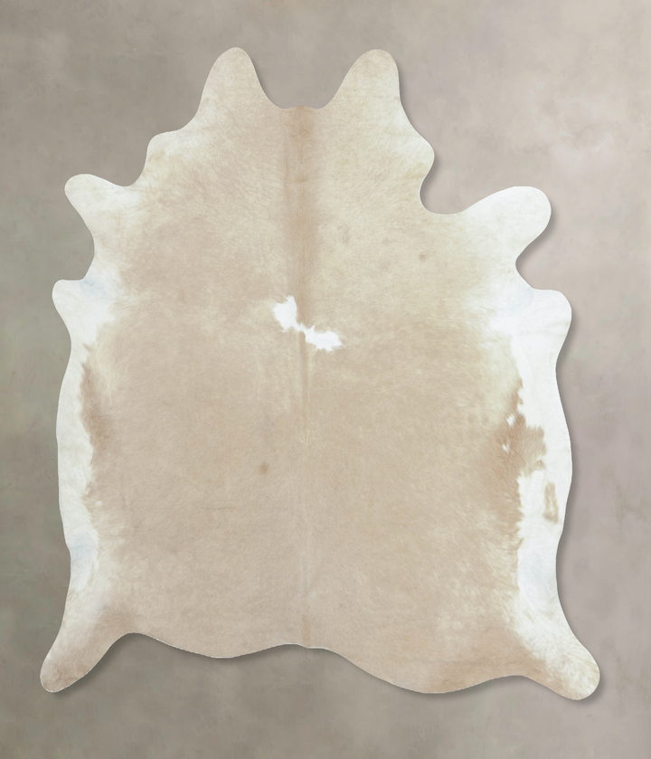 Beige X-Large Brazilian Cowhide Rug 7'5"H x 6'6"W #B8929 by Hudson Hides