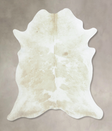 Beige and White XX-Large Brazilian Cowhide Rug 7'6"H x 6'8"W #B8941 by Hudson Hides