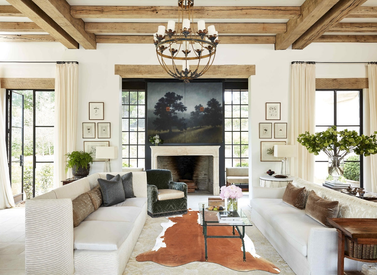 Hereford XX-Large Brazilian Cowhide Rug 8'2"H x 7'0"W #B8963 by Hudson Hides