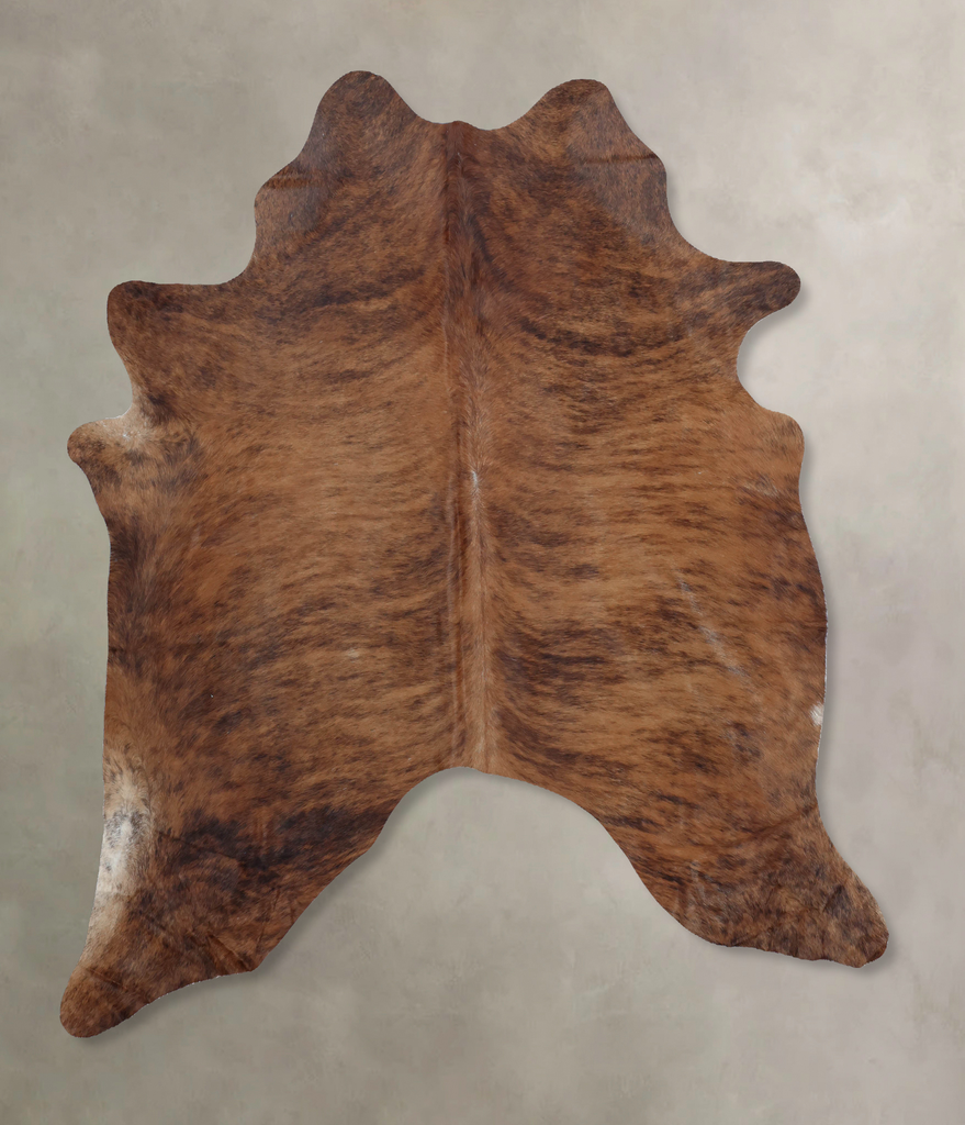 Medium Brindle X-Large Brazilian Cowhide Rug 7'4"H x 6'3"W #B9018 by Hudson Hides