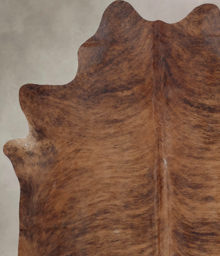 Medium Brindle X-Large Brazilian Cowhide Rug 7'4"H x 6'3"W #B9018 by Hudson Hides