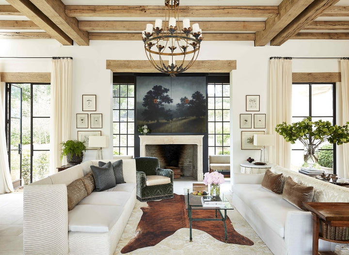 Medium Brindle X-Large Brazilian Cowhide Rug 7'4"H x 6'3"W #B9018 by Hudson Hides