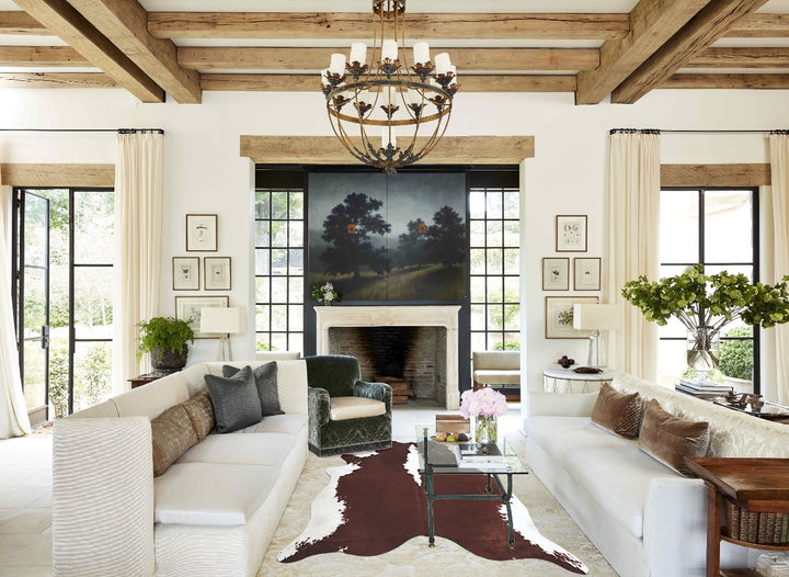 Hereford XX-Large Brazilian Cowhide Rug 8'3"H x 7'4"W #B9023 by Hudson Hides