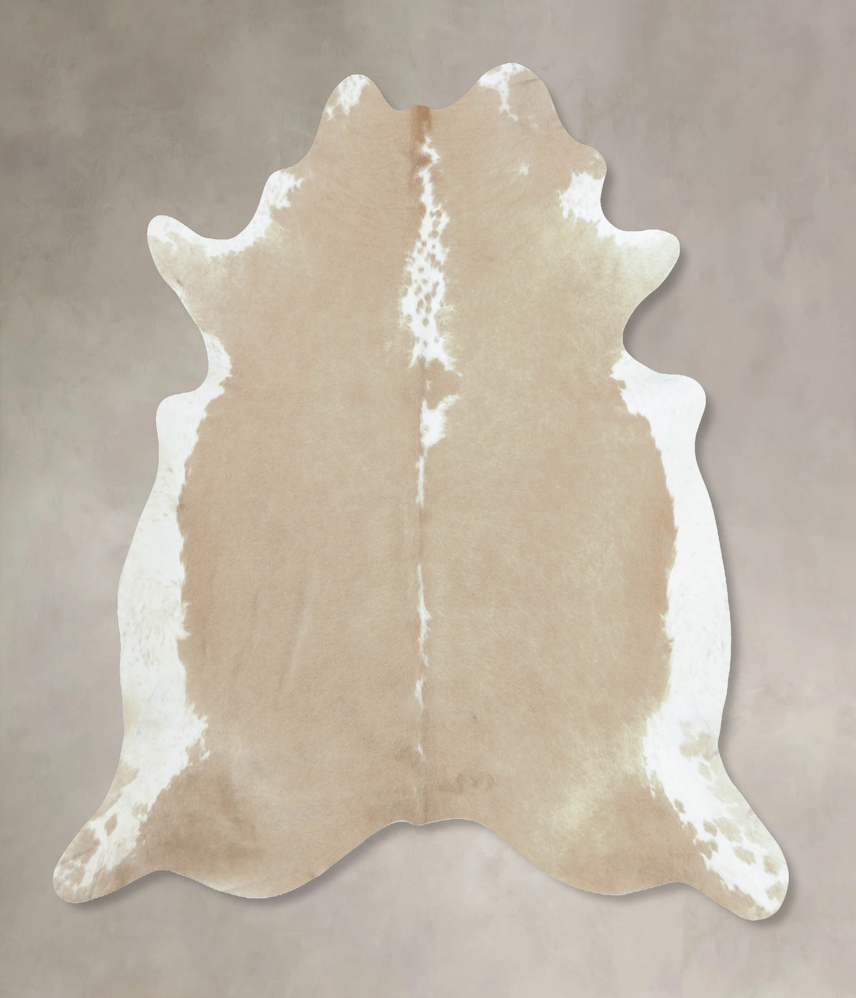 Beige and White Cowhide Rug #B9028