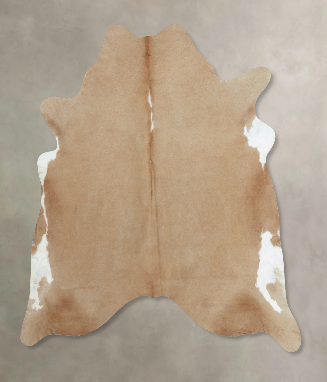 Beige XX-Large Brazilian Cowhide Rug 7'10"H x 7'3"W #B9060 by Hudson H