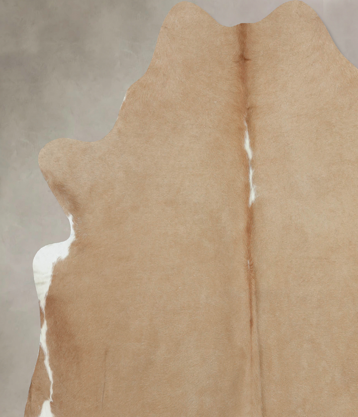 Beige XX-Large Brazilian Cowhide Rug 7'10"H x 7'3"W #B9060 by Hudson Hides