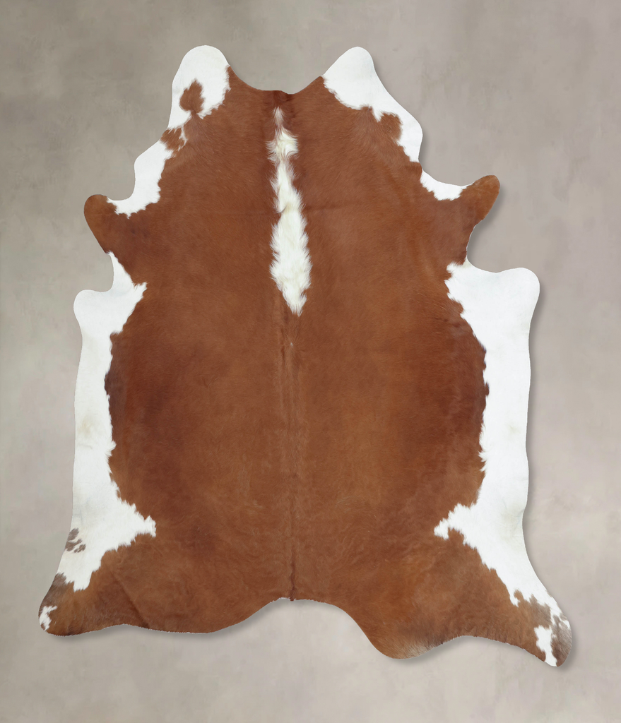 Hereford XX-Large Brazilian Cowhide Rug 8'1"H x 7'3"W #B9069 by Hudson Hides