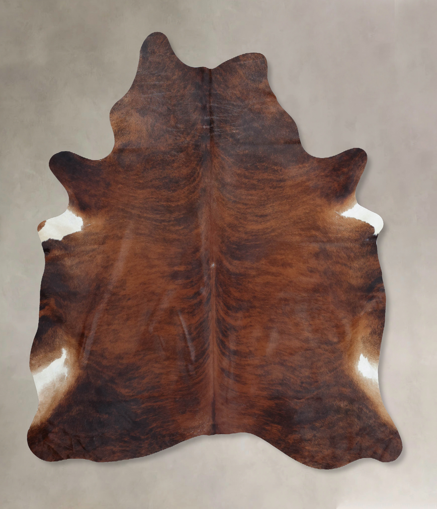 Dark Brindle X-Large Brazilian Cowhide Rug 7'9"H x 6'3"W #B9111 by Hudson Hides