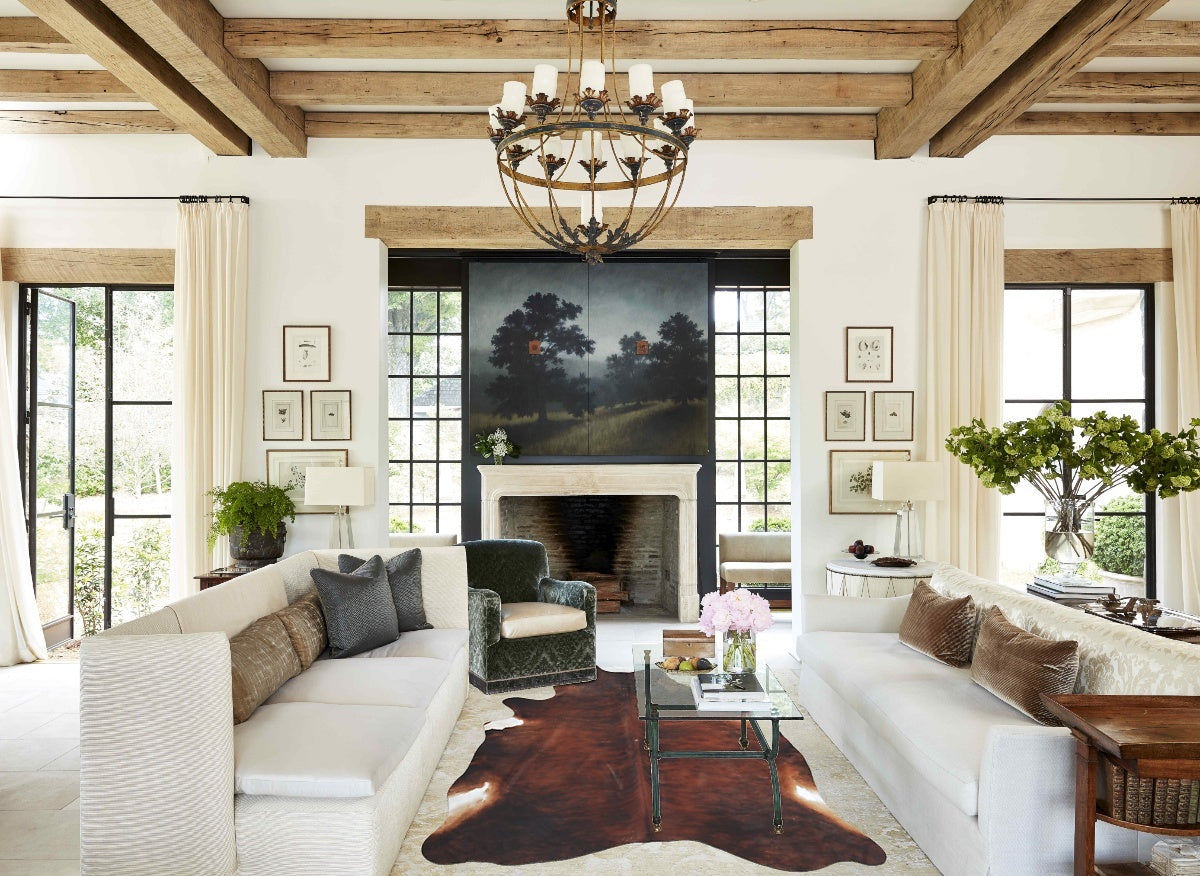 Dark Brindle X-Large Brazilian Cowhide Rug 7'9"H x 6'3"W #B9111 by Hudson Hides