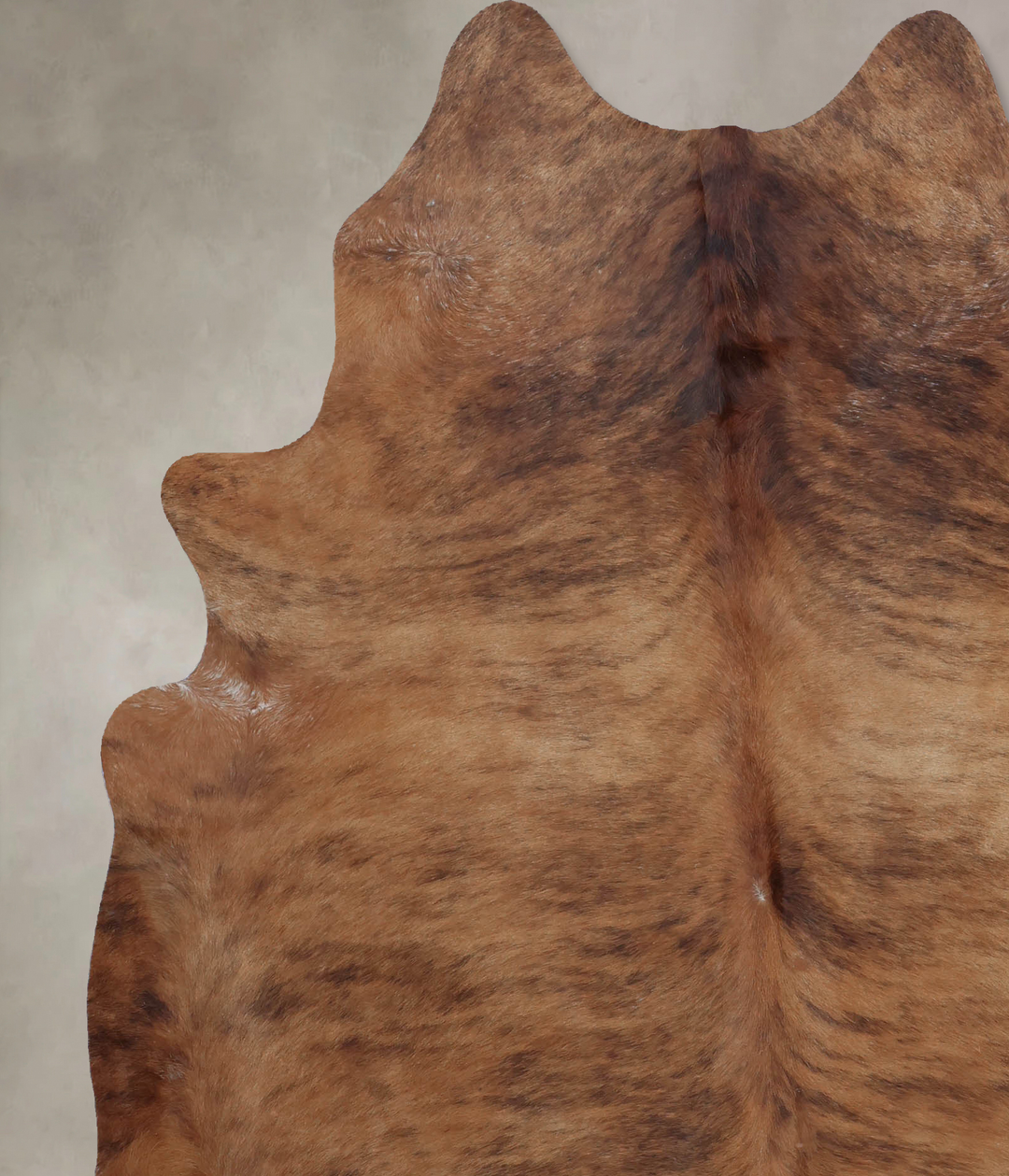 Medium Brindle X-Large Brazilian Cowhide Rug 7'7"H x 6'4"W #B9129 by H