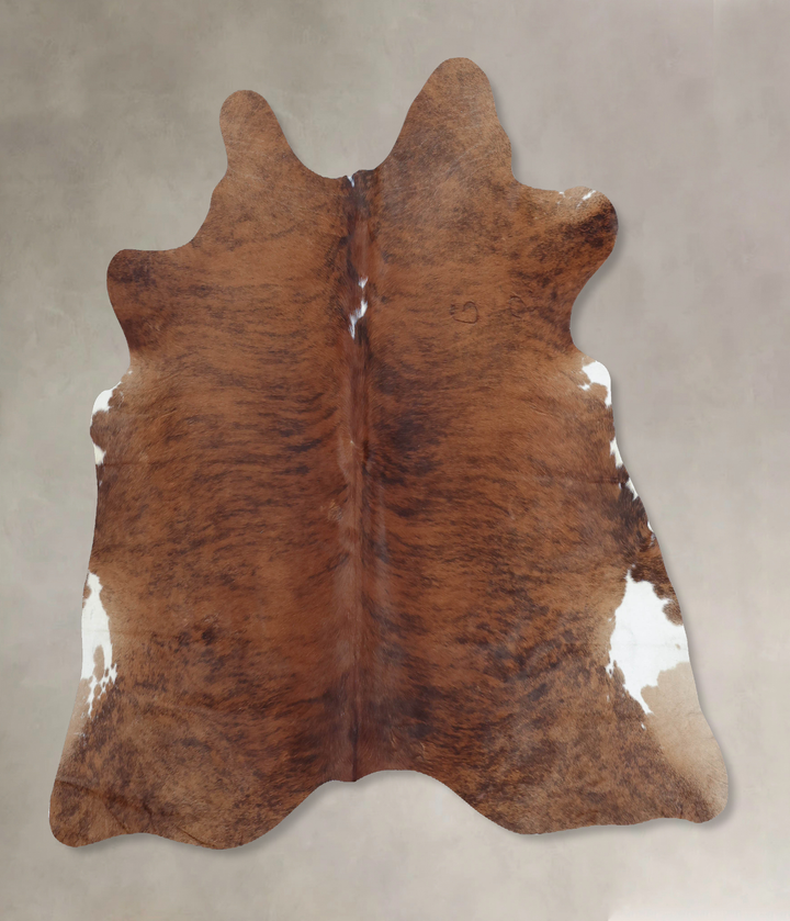 Medium Brindle X-Large Brazilian Cowhide Rug 6'6"H x 6'4"W #B9132 by Hudson Hides