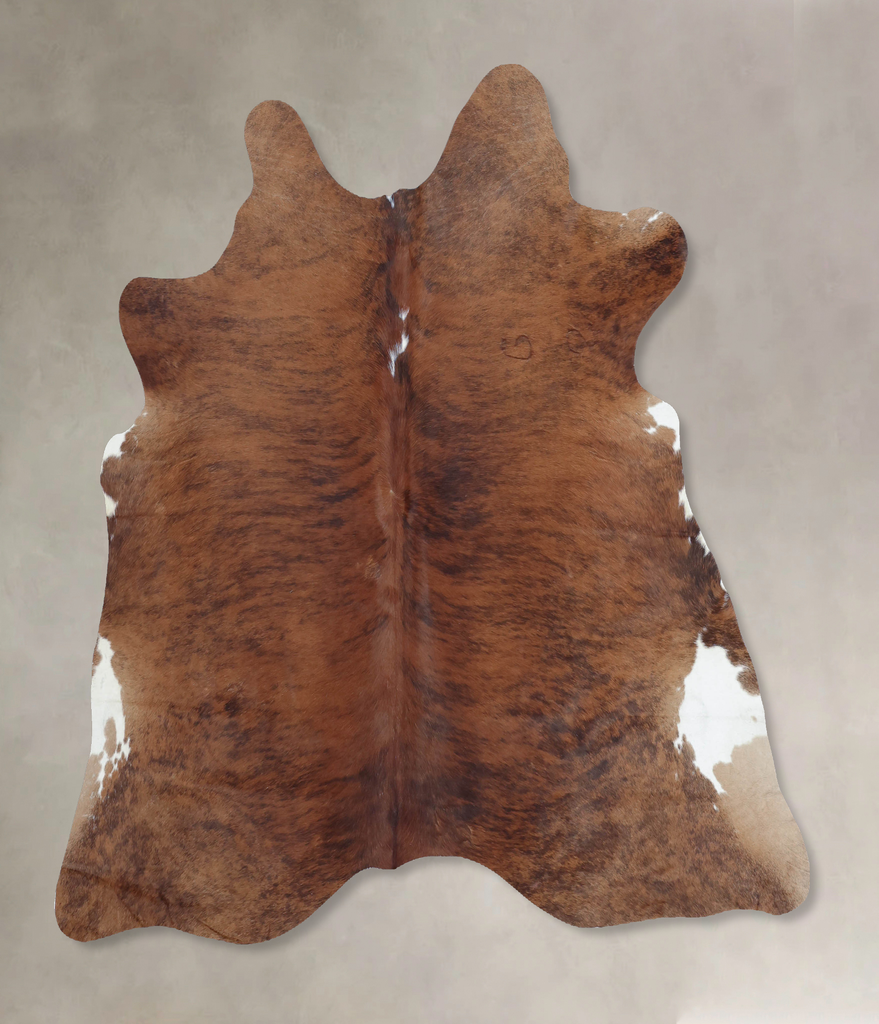 Medium Brindle X-Large Brazilian Cowhide Rug 6'6"H x 6'4"W #B9132 by Hudson Hides