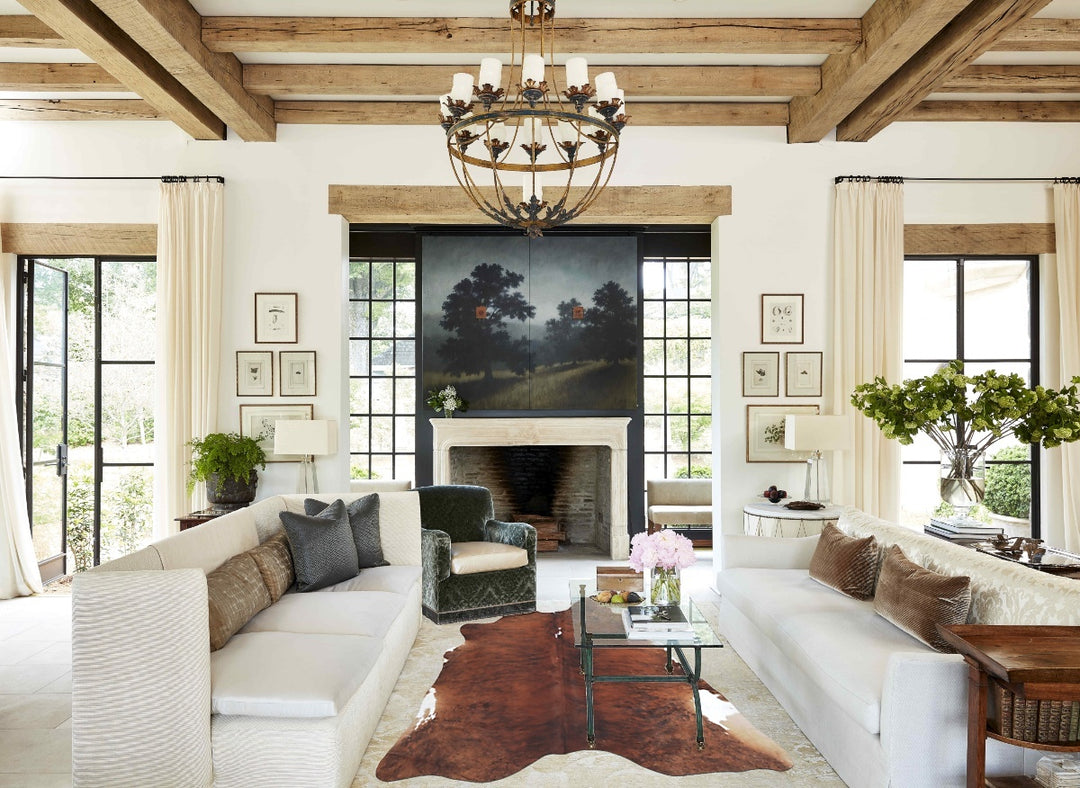 Medium Brindle X-Large Brazilian Cowhide Rug 6'6"H x 6'4"W #B9132 by H