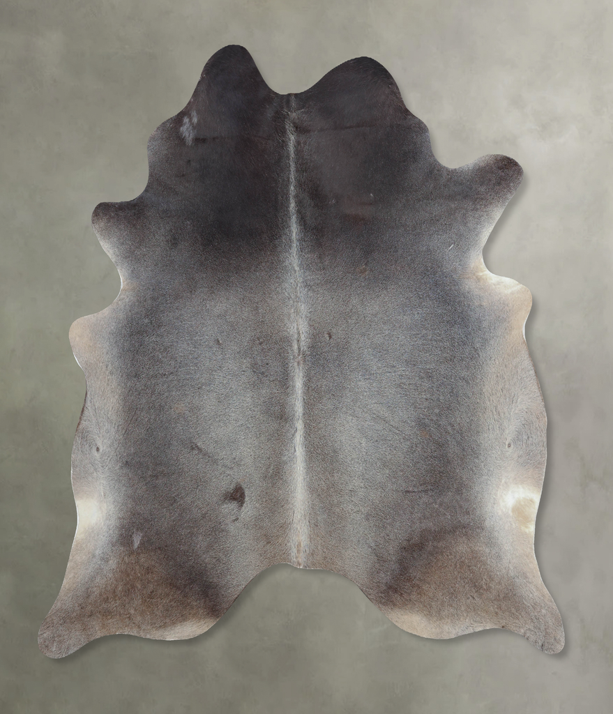 Dark Grey X-Large Brazilian Cowhide Rug 7'6"H x 6'7"W #B9136 by Hudson Hides