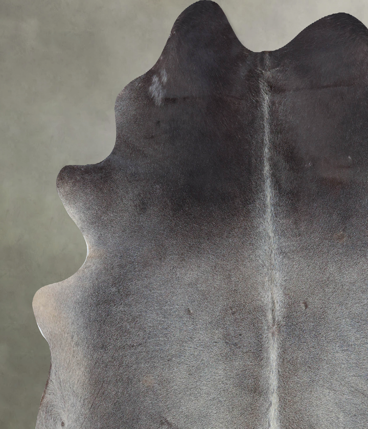 Dark Grey X-Large Brazilian Cowhide Rug 7'6"H x 6'7"W #B9136 by Hudson Hides