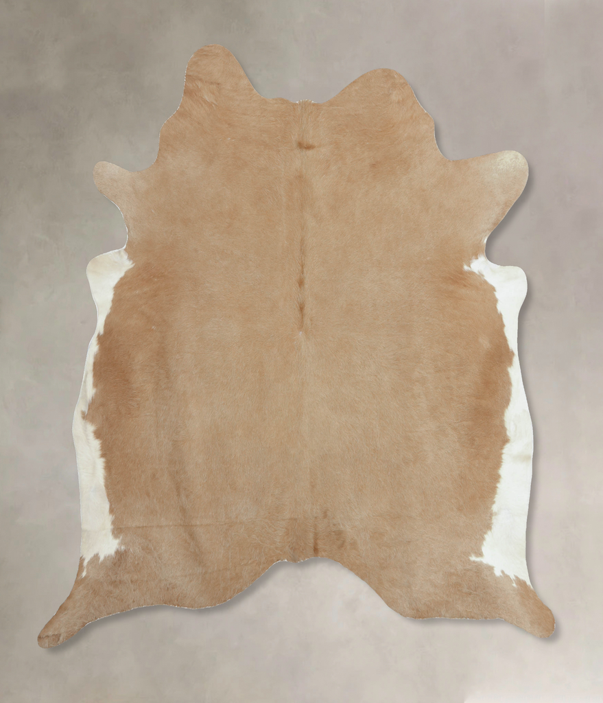 Beige XX-Large Brazilian Cowhide Rug 7'9"H x 7'3"W #B9155 by Hudson Hides