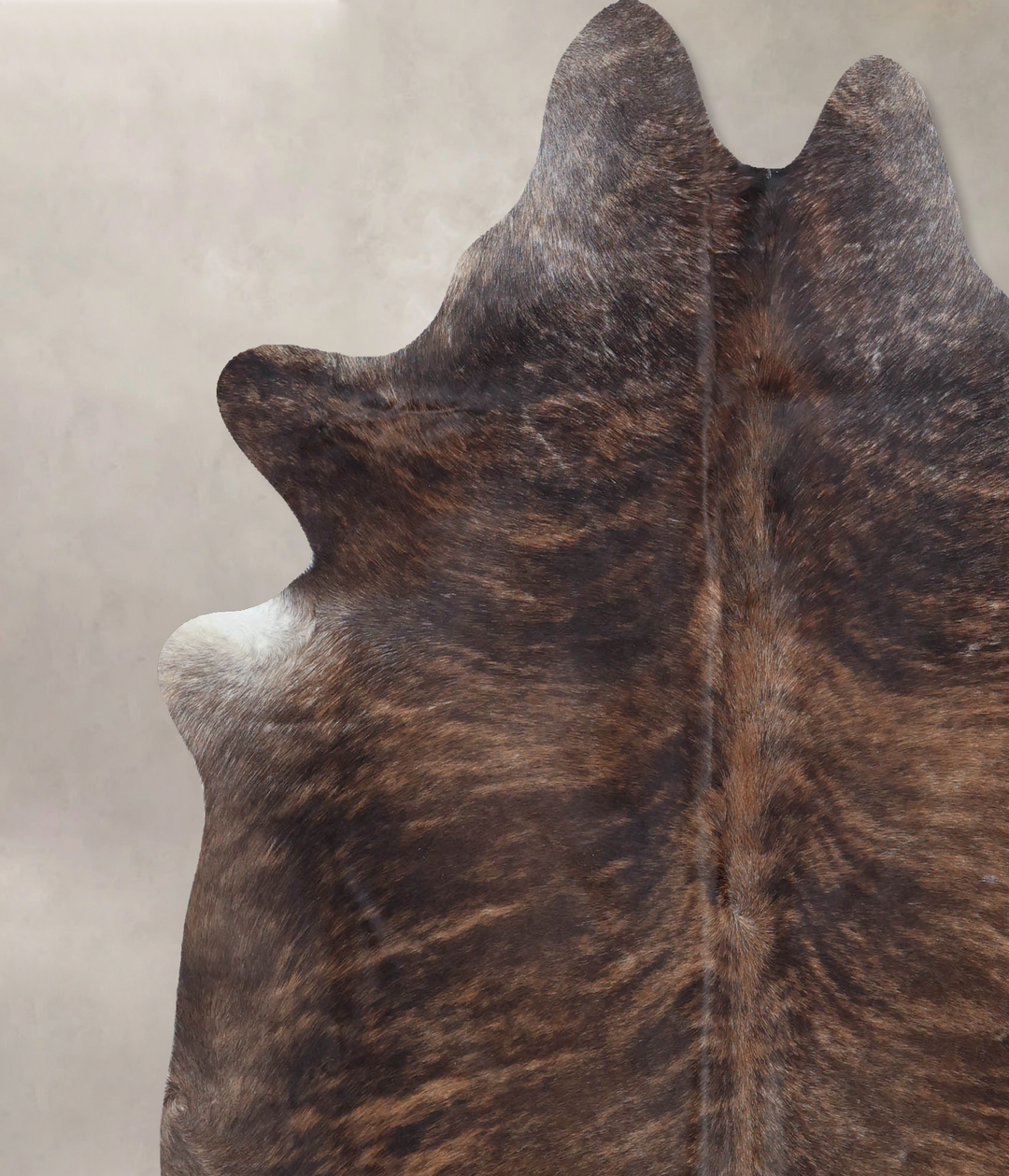 Dark Brindle X-Large Brazilian Cowhide Rug 7'0"H x 6'8"W #B9161 by Hud