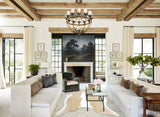Beige and White XX-Large Brazilian Cowhide Rug 7'10"H x 6'9"W #B9168 by Hudson Hides