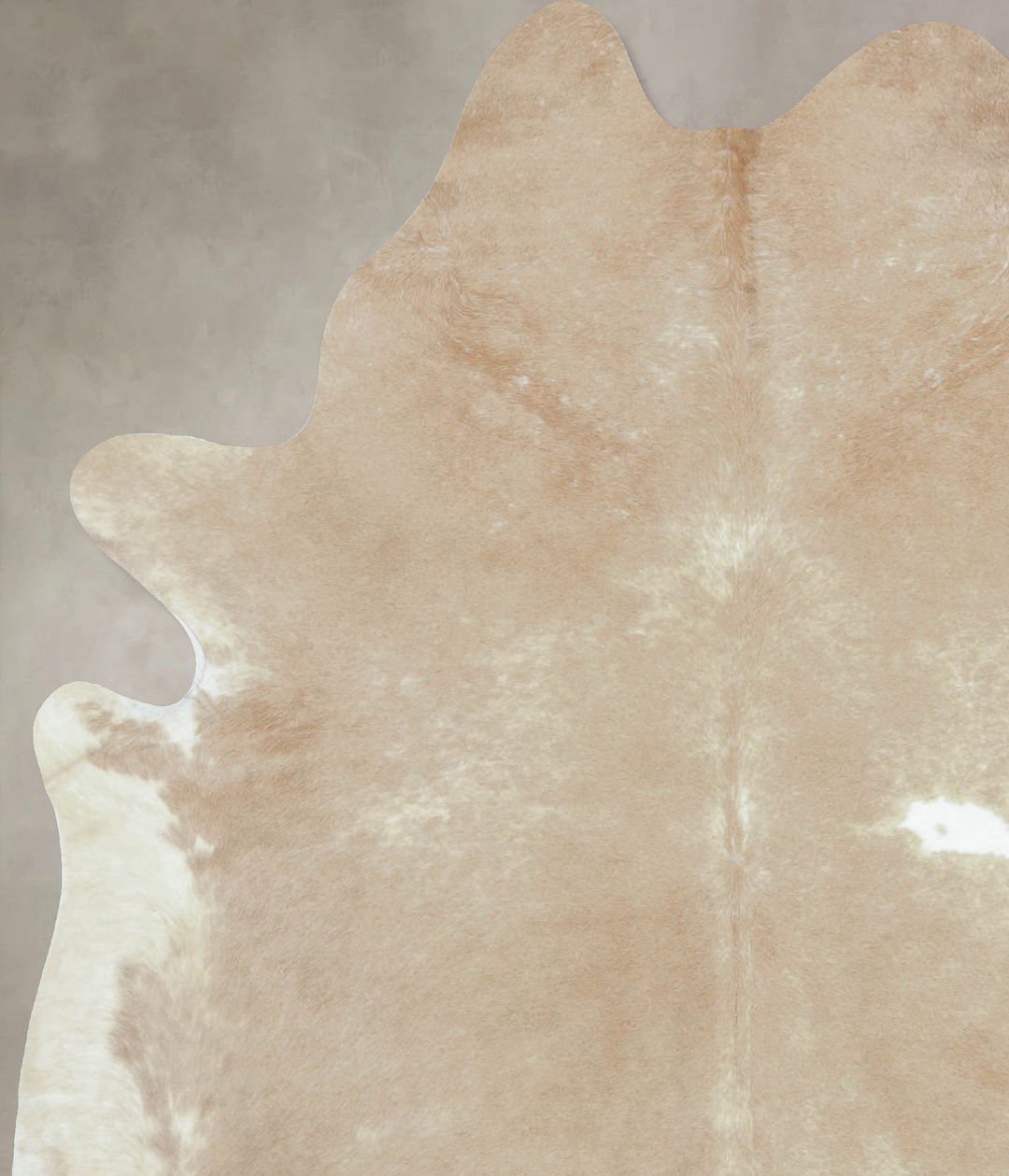 Beige and White XX-Large Brazilian Cowhide Rug 8'8"H x 6'11"W #B9184 b