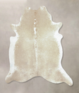 Beige and White XX-Large Brazilian Cowhide Rug 7'7"H x 6'9"W #B9187 by Hudson Hides