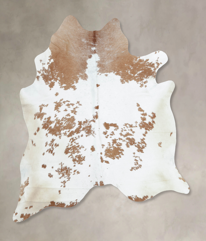 Brown and White XX-Large Brazilian Cowhide Rug 7'9"H x 6'7"W #B9208 by Hudson Hides