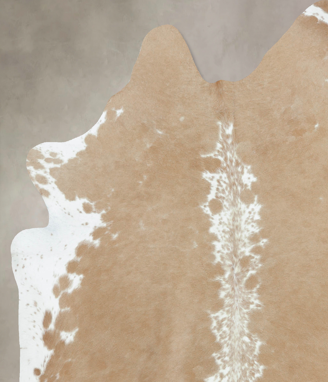 Beige and White X-Large Brazilian Cowhide Rug 7'11"H x 6'3"W #B9212 by