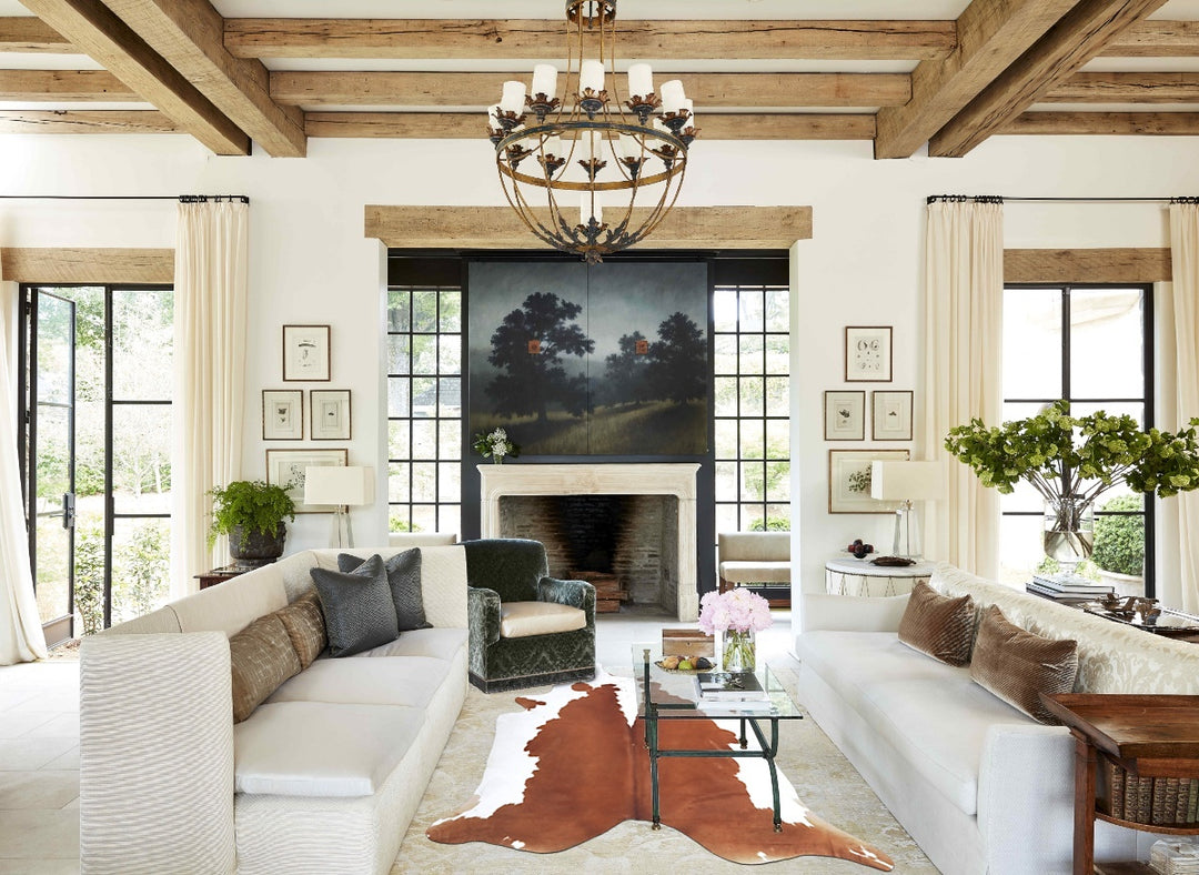 Hereford XX-Large Brazilian Cowhide Rug 8'7"H x 7'3"W #B9217 by Hudson
