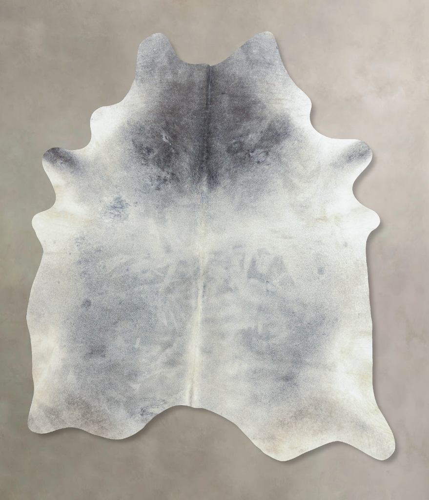 Medium Grey X-Large Brazilian Cowhide Rug 7'10"H x 6'0"W #B9230 by Hudson Hides