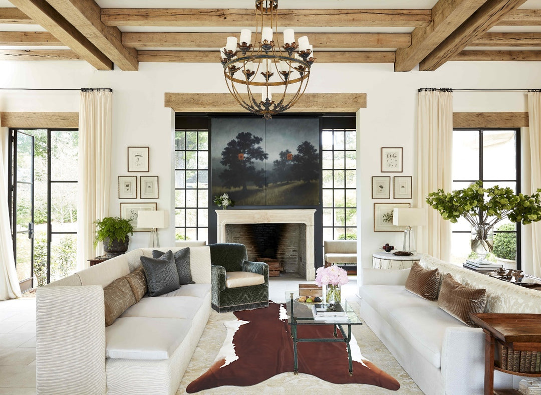 Hereford XX-Large Brazilian Cowhide Rug 8'9"H x 7'6"W #B9238 by Hudson