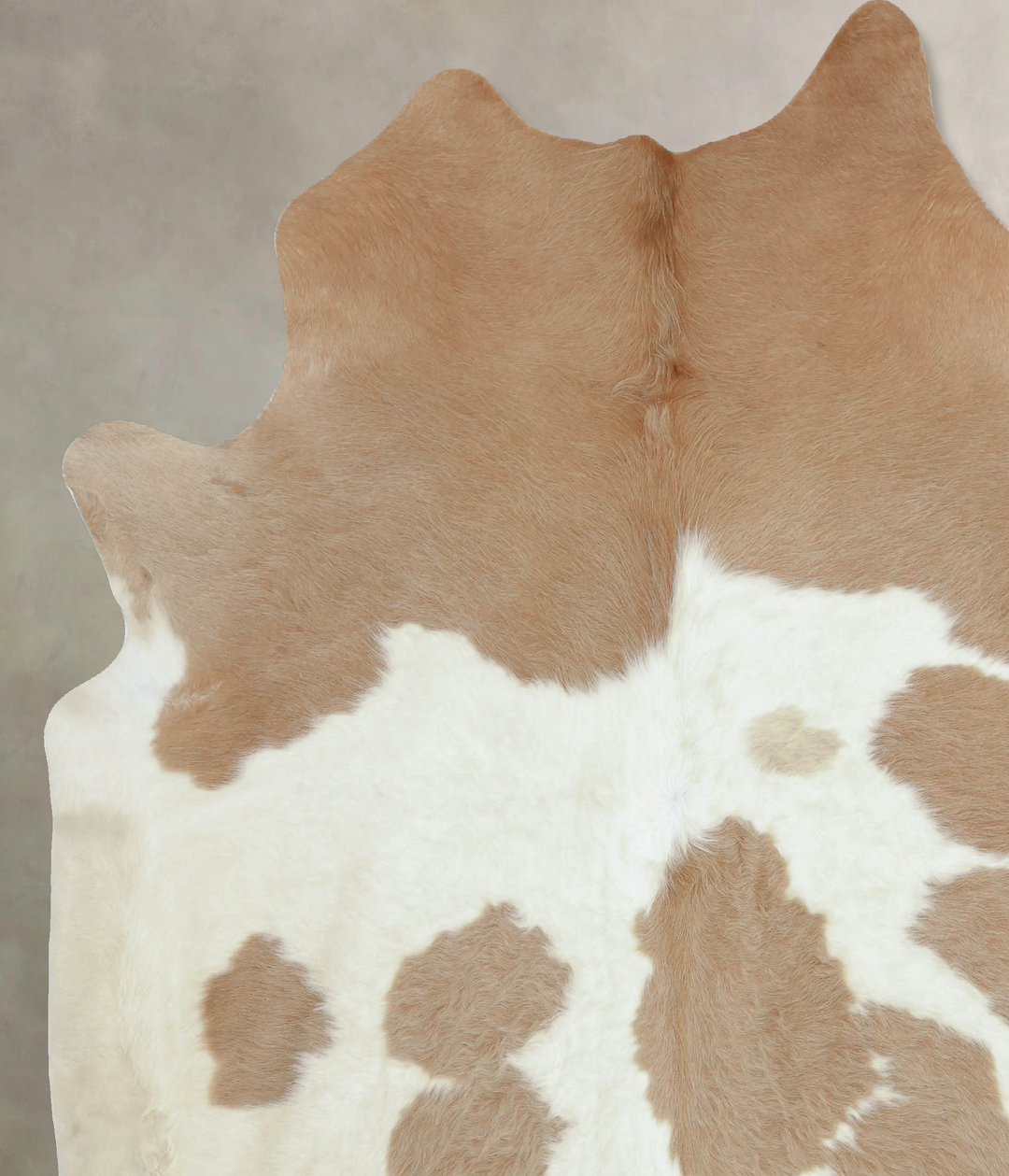 Beige and White XX-Large Brazilian Cowhide Rug 8'4"H x 7'5"W #B9251 by