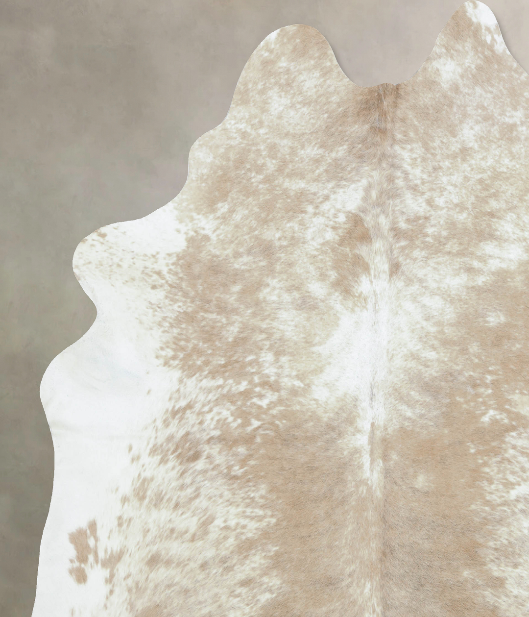 Beige and White XX-Large Brazilian Cowhide Rug 8'9"H x 7'6"W #B9253 by
