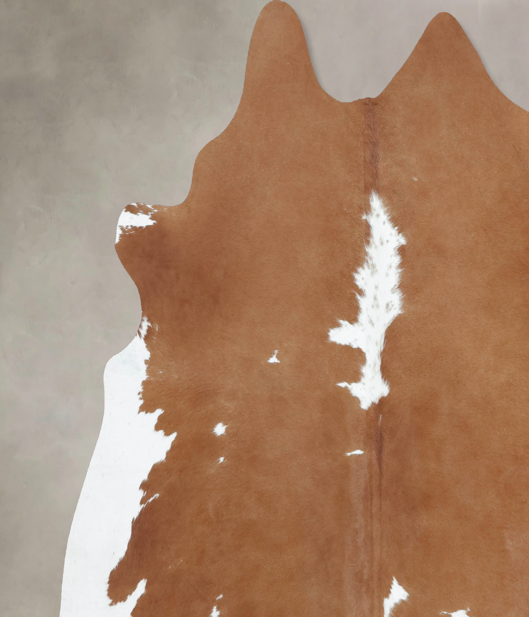 Brown and White XX-Large Brazilian Cowhide Rug 8'0"H x 7'6"W #B9263 by