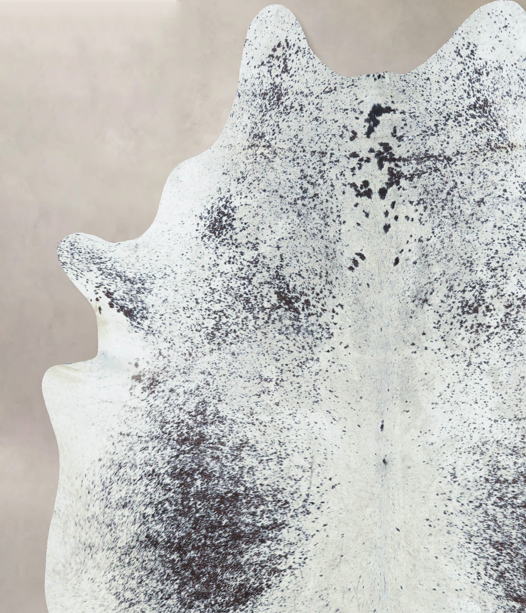 Salt and Pepper Black X-Large Brazilian Cowhide Rug 7'7"H x 6'5"W #B92