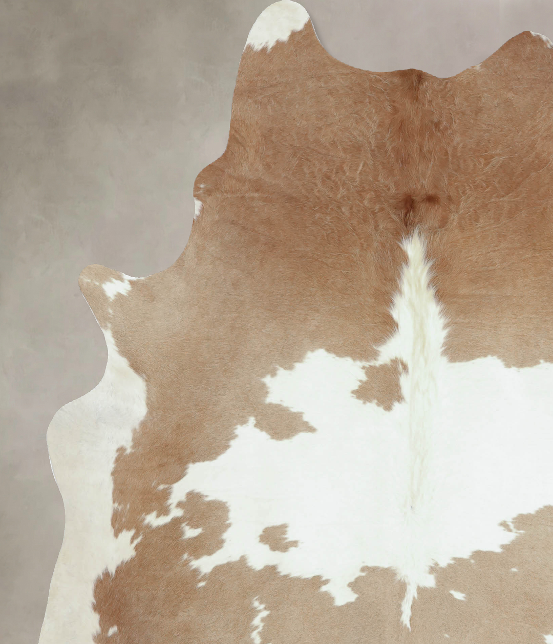 Beige and White X-Large Brazilian Cowhide Rug 7'8"H x 6'5"W #B9274 by 