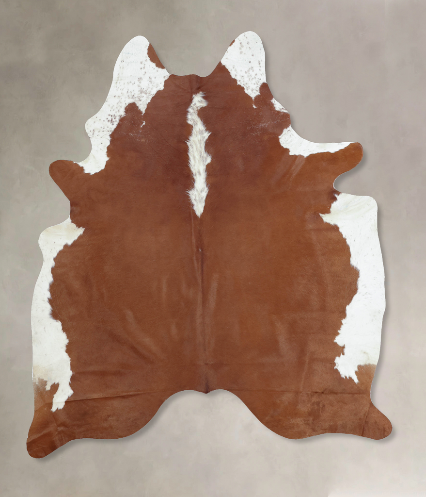 Hereford XX-Large Brazilian Cowhide Rug 8'1"H x 6'2"W #B9279 by Hudson Hides
