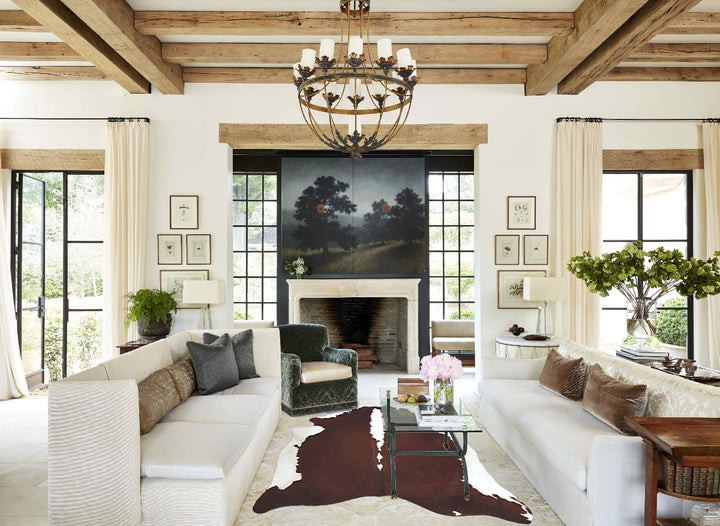 Hereford XX-Large Brazilian Cowhide Rug 8'11"H x 6'10"W #B9300 by Hudson Hides